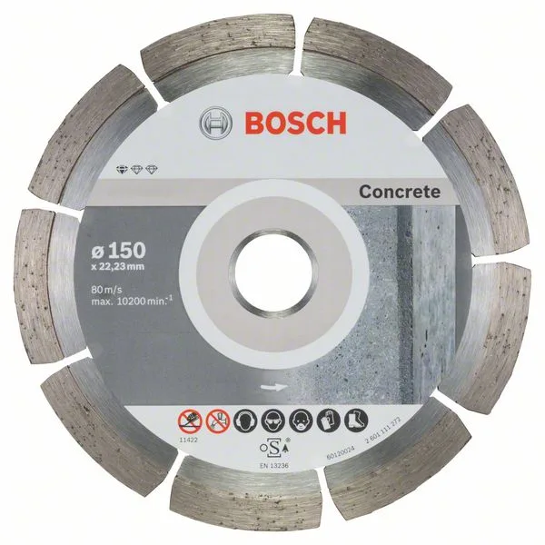 Diamantový dělicí kotouč Standard for Concrete 150 x 22,23 x 2 x 10 mm Diamantový dělicí kotouč Standard for Concrete 150 x 22,23 x 2 x 10 mm
