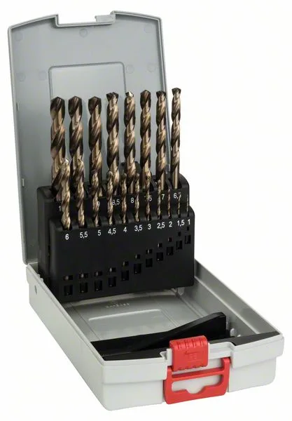 19dílná sada vrtáků do kovu ProBox HSS-Co, DIN 338 (legované kobaltem) 1-10 mm