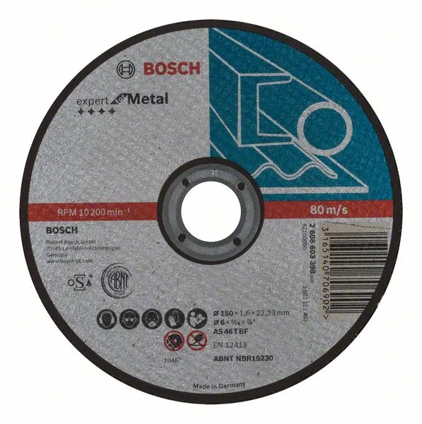 Dělicí kotouč rovný Expert for Metal AS 46 T BF, 150 mm, 1,6 mm Dělicí kotouč rovný Expert for Metal AS 46 T BF, 150 mm, 1,6 mm