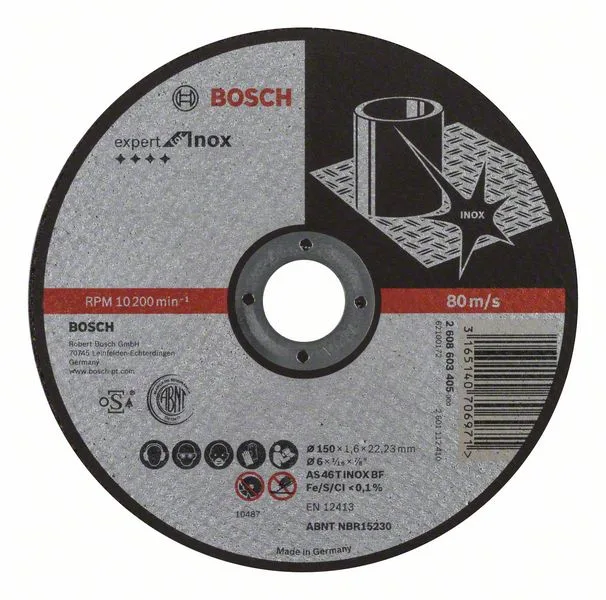 Dělicí kotouč rovný Expert for Inox AS 46 T INOX BF, 150 mm, 1,6 mm Dělicí kotouč rovný Expert for Inox AS 46 T INOX BF, 150 mm, 1,6 mm