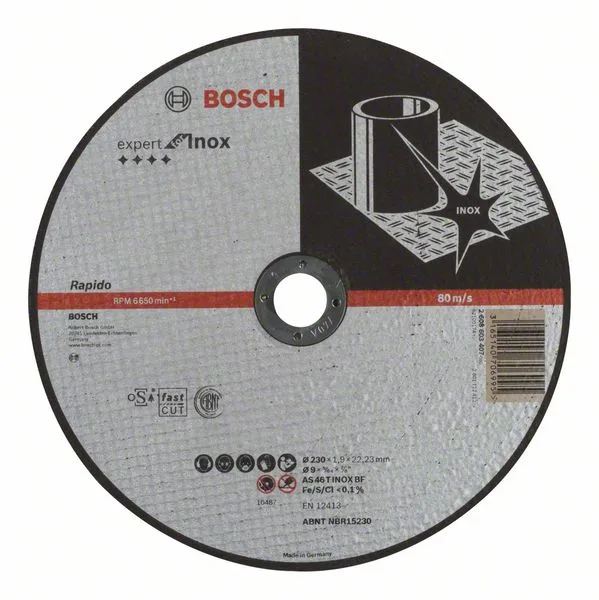 Dělicí kotouč rovný Expert for Inox - Rapido AS 46 T INOX BF, 230 mm, 1,9 mm Dělicí kotouč rovný Expert for Inox - Rapido AS 46 T INOX BF, 230 mm, 1,9 mm
