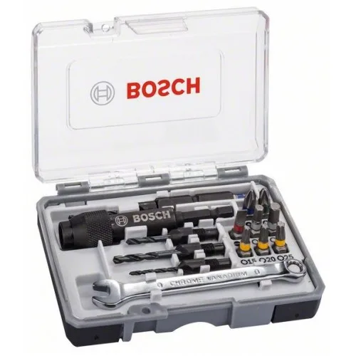 20dílná sada šroubovacích bitů Drill & Drive PH2; PH2; PZ2; SL5; H4; H5; T15; T20; T25 20dílná sada šroubovacích bitů Drill & Drive PH2; PH2; PZ2; SL5; H4; H5; T15; T20; T25