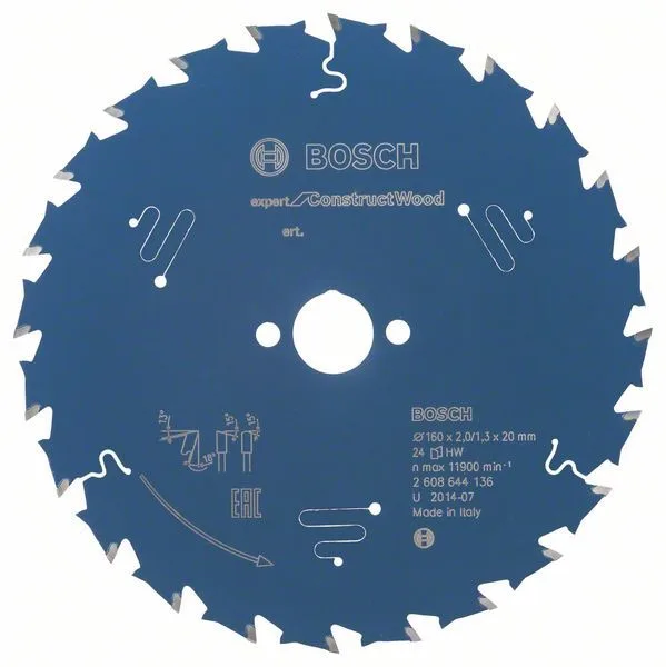 Pilový kotouč Expert for Construct Wood 160 x 20 x 2,0 mm, 24 Pilový kotouč Expert for Construct Wood 160 x 20 x 2,0 mm, 24