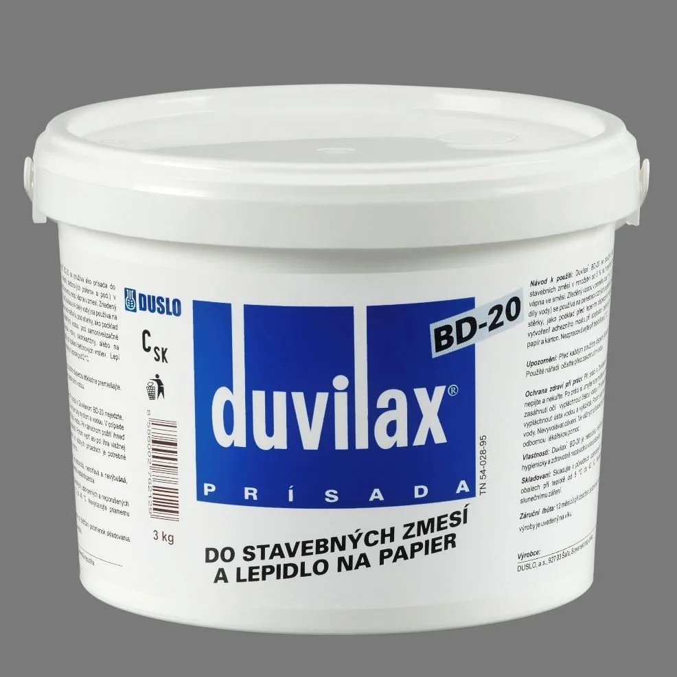 Duvilax BD-20 příměs do stavebních směsí 3kg bílá Den Braven Duvilax BD-20 příměs do stavebních směsí 3kg bílá Den Braven