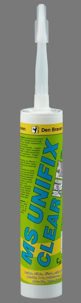 kartuše - MS UNIFIX CLEAR na všechna tmelení 290ml transparentní Den Braven kartuše - MS UNIFIX CLEAR na všechna tmelení 290ml transparentní Den Braven