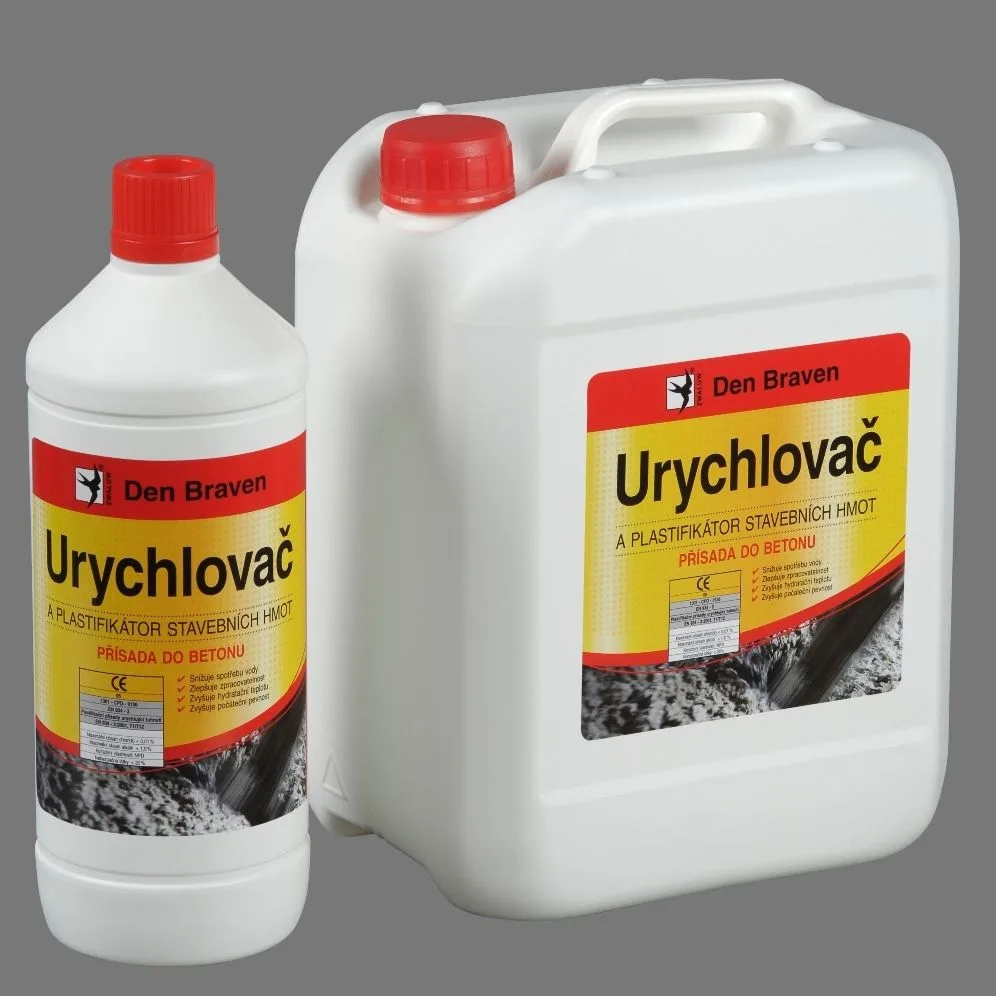 Urychlovač a plastifikátor stavebních hmot 5l nažloutlý Den Braven Urychlovač a plastifikátor stavebních hmot 5l nažloutlý Den Braven