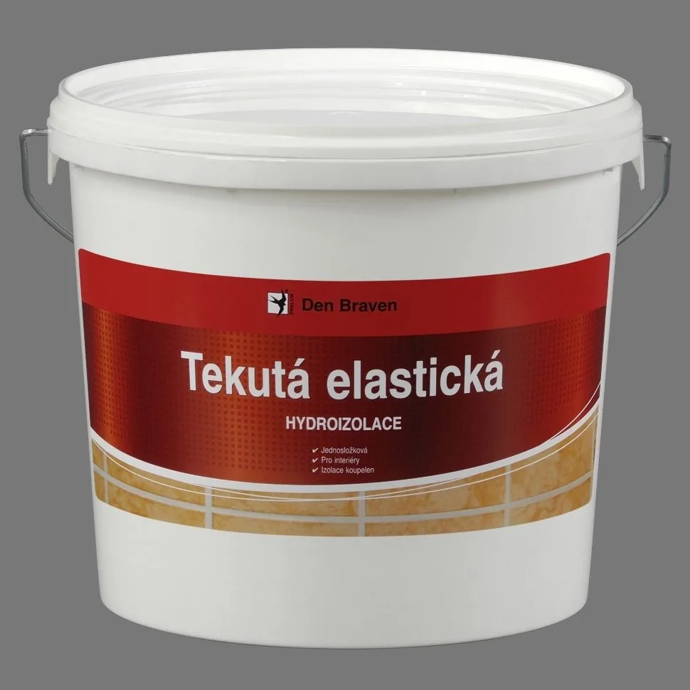 Tekutá elastická hydroizolace 5kg bílá Den Braven Tekutá elastická hydroizolace 5kg bílá Den Braven