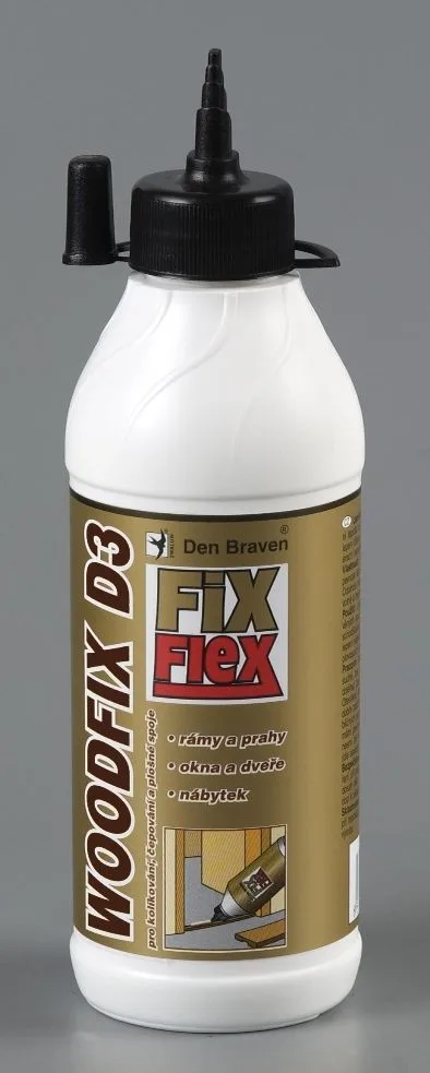 WOODFIX D3 (Fix Flex) 750g bílé, po vytvrzení transparentní Den Braven WOODFIX D3 (Fix Flex) 750g bílé, po vytvrzení transparentní Den Braven