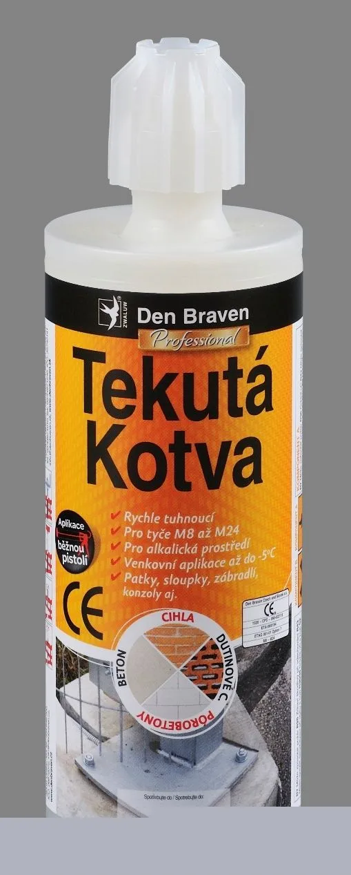 kotva tekutá 150ml šedá Den Braven kotva tekutá 150ml šedá Den Braven