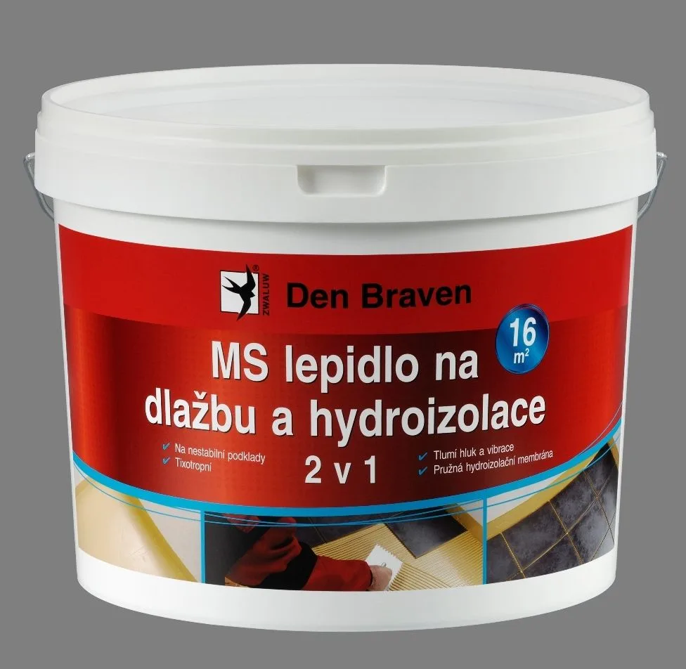 MS lepidlo na dlažbu a hydroizolace 2v1 pro 16m2 16kg okrová Den Braven MS lepidlo na dlažbu a hydroizolace 2v1 pro 16m2 16kg okrová Den Braven