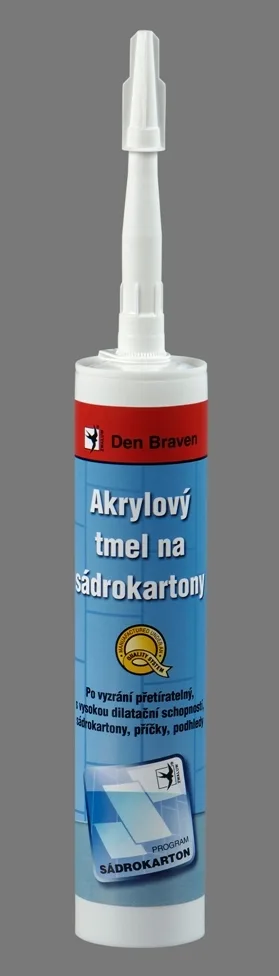 Akrylový tmel na sádrokartony 310ml bílý Den Braven